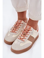 Kožené semišové dámské tenisky Big Star TT274725 béžové