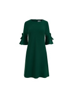 Trapézové šaty s rozšířenými rukávy Numoco NEVA - zelené