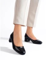 Trendy lodičky černé dámské na plochém podpatku Trendy lodičky černé dámské na plochém podpatku