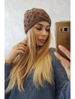 Fleecová čepice Teresa K285 mocca