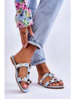 Dámské pantofle s velkými cvočky Modrý Mercure Dámské pantofle s velkými cvočky Modrý Mercure