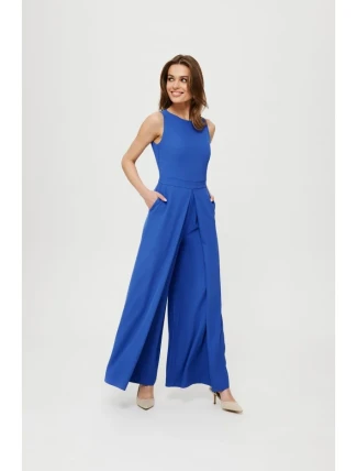 K184 Kombinéza se širokými nohavicemi - modrá K184 Kombinéza se širokými nohavicemi - modrá