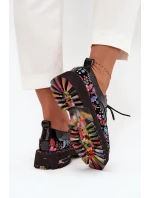 Lakované polobotky z pravé kůže s vzorem Artiker 57C0174 Černé Lakované polobotky z pravé kůže s vzorem Artiker 57C0174 Černé