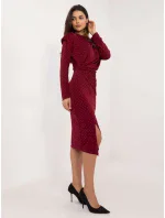 Šaty DHJ SK 18206.67 vínové Šaty DHJ SK 18206.67 vínové