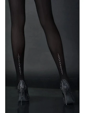 Snové punčocháče s kamínky Dream černé - Noq