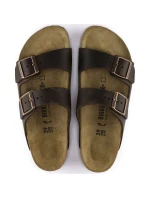 Dámské/pánské hnědé žabky Birkenstock Arizona Nubuk Habana narrow (52533)