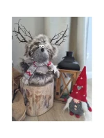 FURNISHED RENNIFER WITH ILLUMINATED TORCH Grey 20x35x47CM dětské