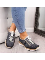 Dámská prolamovaná sportovní obuv Rieker v tmavě modré barvě N42P6-14