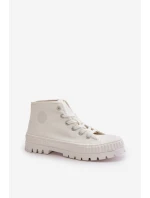 Dámské Tenisky S Kotníkovou Šněrovací Big Star OO274009 Bílé