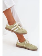 Nízké Kožené Sneakery Dámské Limetkové Ismina