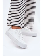 Dámské nízké tenisky z ECO kůže Big Star – bílé