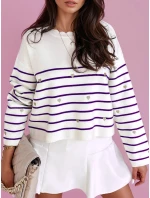 VELORIA dámský svetr fialový FashionStreet MY2029