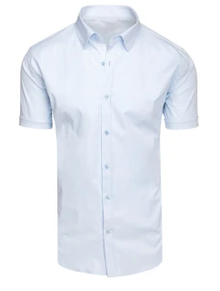 Pánská modrá košile s krátkým rukávem FashionStreet KX1046