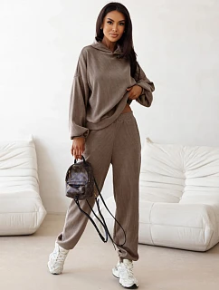 Dámská souprava z kordového úpletu s kapucí a kalhotami Fango FashionStreet AY1250
