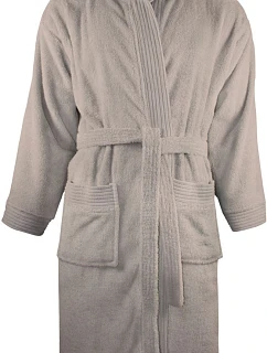 The One Towelling Bathrobe hooded Župan s kapucí 48.1021 taupe