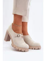 Dámské lodičky na vysokém podpatku světle béžové Tauina Dámské lodičky na vysokém podpatku světle béžové Tauina