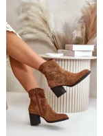 Boty S Prodyšným Svrškem Na Podpatku Eko Semišové Hnědé Nevishiia