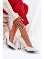 Elegantní Lodičky Na Rozšiřující Se Špici Vinceza 62222 Béžové