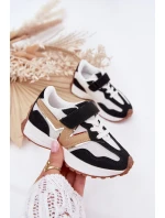 Dětské tenisky na suchý zip bílou-černé Tezzu