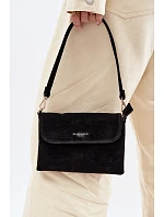 Malá Kabelka Listonoska Z Eko Semiše Černá Lucelle