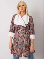 Dámský kabát DHJ PL 6022A.26X černý a červený Dámský kabát DHJ PL 6022A.26X černý a červený