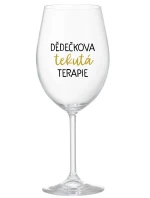DĚDEČKOVA TEKUTÁ TERAPIE - čirá sklenice na víno 350 ml DĚDEČKOVA TEKUTÁ TERAPIE - čirá sklenice na víno 350 ml