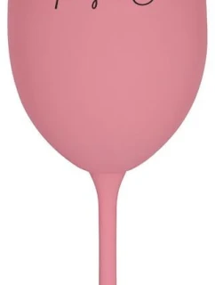 PAUZIČKA - růžová sklenice na víno 350 ml