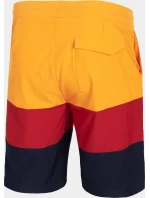 Pánské koupací šortkyH4L21-SKMT004 oranžovo-červeno-černá - 4F