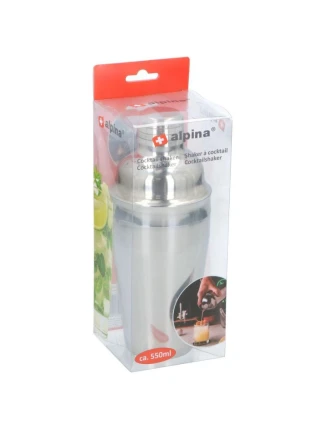 KOKTEJLOVÝ ŠEJKR 550ML ALPINA SILVER