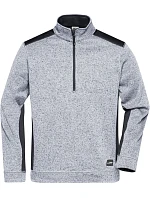 Daiber JN 864 Pánská pracovní fleece bunda 1/2 zip - Strong 02.0864 white melange/carbon Daiber JN 864 Pánská pracovní fleece bunda 1/2 zip - Strong 02.0864 white melange/carbon