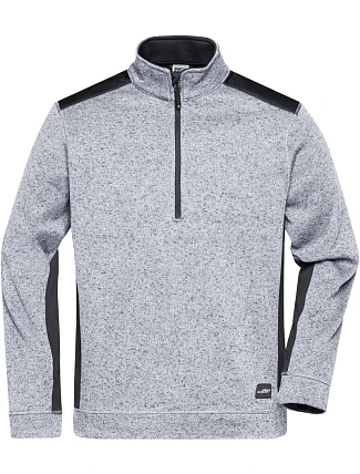 Daiber JN 864 Pánská pracovní fleece bunda 1/2 zip - Strong 02.0864 white melange/carbon Daiber JN 864 Pánská pracovní fleece bunda 1/2 zip - Strong 02.0864 white melange/carbon