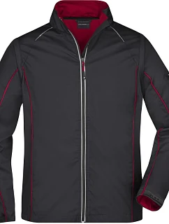 Daiber JN 1122 Pánská softshell bunda s odepínacími rukávy 02.1122 black/red