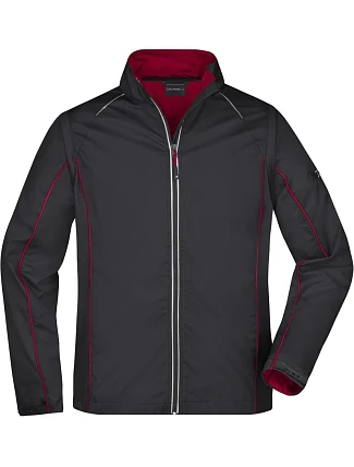 Daiber JN 1122 Pánská softshell bunda s odepínacími rukávy 02.1122 black/red Daiber JN 1122 Pánská softshell bunda s odepínacími rukávy 02.1122 black/red