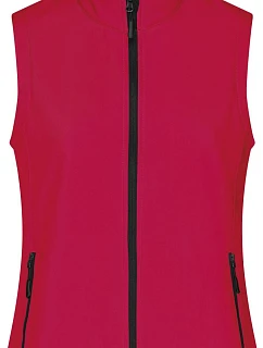 Daiber JN 1127 Dámská 2-vrstvá promo softshellová vesta 02.1127 red/black