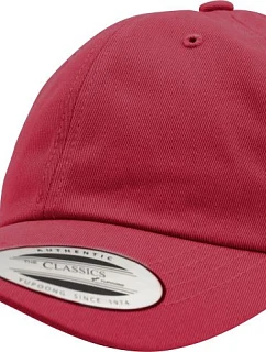 Flexfit 6245CM 6 panelová bavlněná keprová kšiltovka 55.6245 cranberry