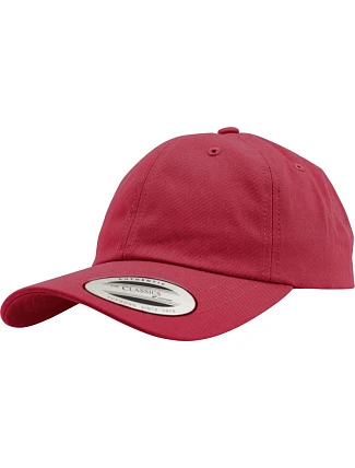 Flexfit 6245CM 6 panelová bavlněná keprová kšiltovka 55.6245 cranberry