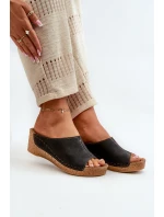 Pohodlné Dámské Sandály Na Klínku Inblu NG000002 Černé