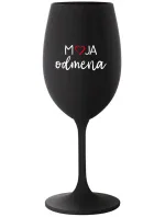 MOJA ODMENA - čierny pohár na víno 350 ml