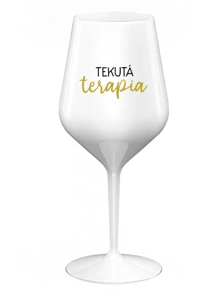 TEKUTÁ TERAPIA - biely nerozbitný pohár na víno 470 ml TEKUTÁ TERAPIA - biely nerozbitný pohár na víno 470 ml