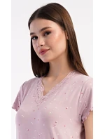 Dámská noční košile s krátkým rukávem Iris Dámská noční košile s krátkým rukávem Iris