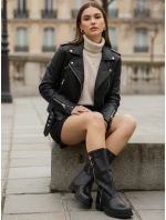 Dámské kozačky se širokým svrškem černé FashionStreet ZY1331 Dámské kozačky se širokým svrškem černé FashionStreet ZY1331