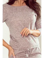 13-116 Sportovní šaty ze svetrové tkaniny - DARK RED