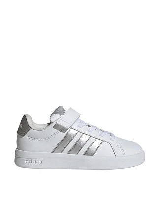 Dětská obuv adidas Grand Court 3.0 white and silver JP9368