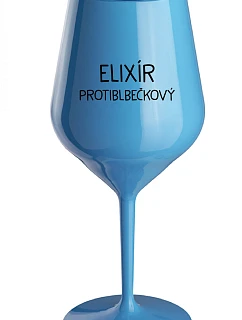 ELIXÍR PROTIBLBEČKOVÝ - modrá nerozbitná sklenice na víno 470 ml