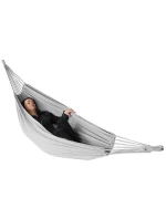 ZAHRADNÍ HOUPACÍ SÍŤ PRO 2 OSOBY 200X150 CM S KRYTEM ŠEDÁ 1039053