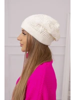 Dámská čepice Uliana K408 light ecru Dámská čepice Uliana K408 light ecru