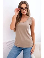 Dámská viskózová halenka s volánem ve výstřihu fango