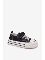 Dívčí Tenisky Se Zlatým Klipem Medvěd Černé Solena