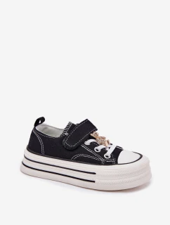 Dívčí Tenisky Se Zlatým Klipem Medvěd Černé Solena