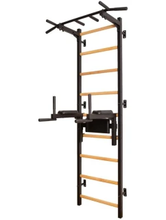 GYMNASTICKÝ ŽEBŘÍK S TYČÍ A MADLEM PRO CVIČENÍ NA LAVIČCE 722B
